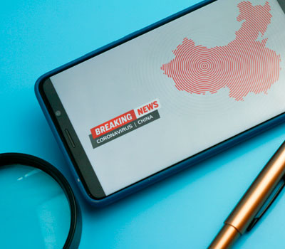 Breaking news: coronavirus spreads